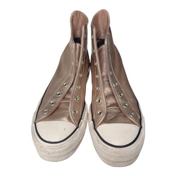 Women's Chuck Taylor All Star Lift Metallic Leather High Top SZ 8 562773C - Picture 4 of 12
